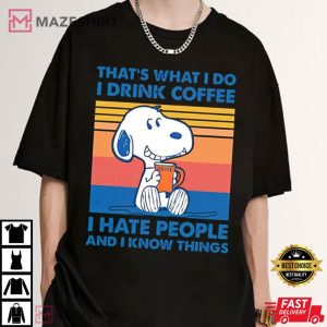 Snoopy That’s what I do I Drink Coffee T Shirt (3)