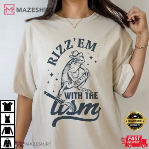 Rizz Em With The Tism Funny Frog Meme T Shirt (1)