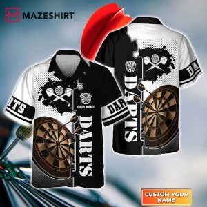 Dartboard Personalized Name 3D Trendy Hawaiian Shirt