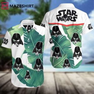 Darth Vader Silhouette Pattern Tropical Hawaiian Shirt