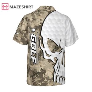 Golf And Skull Camo Pattern Hawaiian Shirt (1)
