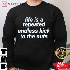 Life Is A Repeated Endless Kick To The Nuts T Shirt (4)