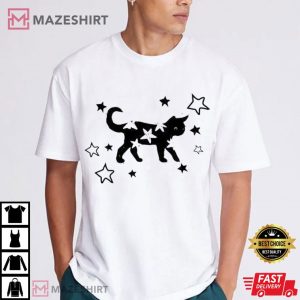 Starry Black Cat Gift For Cat Lover T Shirt (2)