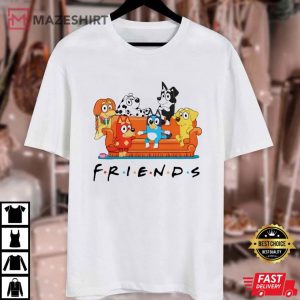 Bluey And Friends Cartoon Dog T Shirt (3)