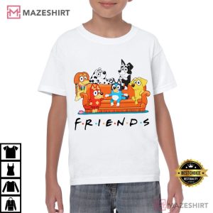 Bluey And Friends Cartoon Dog T Shirt (4)