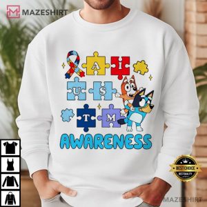 Autism Awareness Bluey Autism Puzzle T Shirt (2)