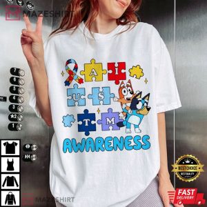 Autism Awareness Bluey Autism Puzzle T Shirt (4)