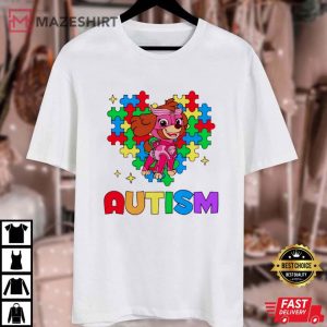 Autism Awareness Puzzle Paw Patrol Skye T Shirt (4)