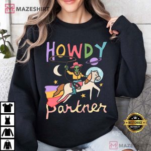 Cosmic Cowboy Howdy Partner Alien T Shirt (3)