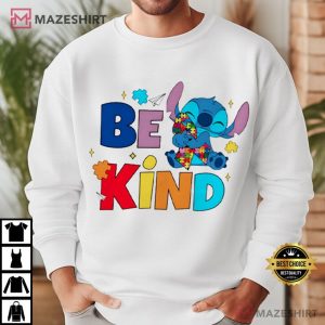 Stitch Autism Awareness Be Kind Autism Puzzle T Shirt (1)