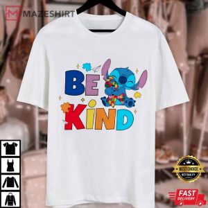 Stitch Autism Awareness Be Kind Autism Puzzle T Shirt (4)