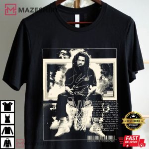 J Cole Merch Blur Tour 2024 T Shirt (2)