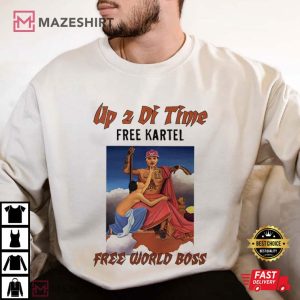 Up 2 Di Time Free Kartel Free World Boss T Shirt (4)