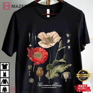 Poppy Flower Shirt Poppy Flower Gift Boho Graphic T Shirt (1)
