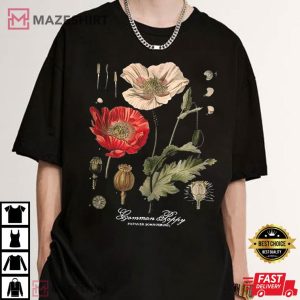 Poppy Flower Shirt Poppy Flower Gift Boho Graphic T Shirt (3)