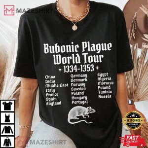 Bubonic Plague World Tour Dark Meme T Shirt (2)