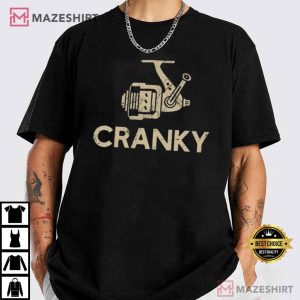 Cranky Fishing Reel Fisherman T Shirt (2)