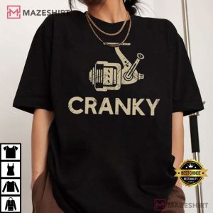 Cranky Fishing Reel Fisherman T Shirt (3)