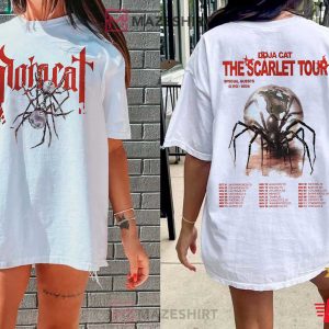 Doja Cat with Ice Spice and Doechii The Scarlet Tour T Shirt (2)