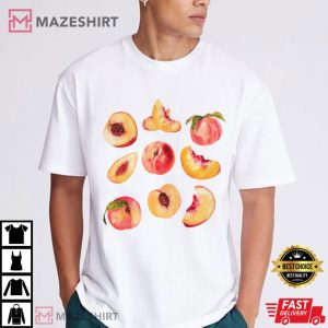 Peach Graphic Fruit T Shirt (2)