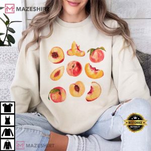 Peach Graphic Fruit T Shirt (4)