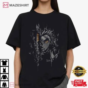 Rengoku Set your Heart on Fire Jujutsu Kaisen T Shirt (1)