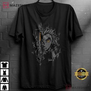 Rengoku Set your Heart on Fire Jujutsu Kaisen T Shirt (4)
