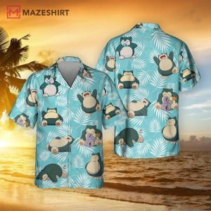 Pokemon Snorlax Summer Vacation Hawaiian Shirt