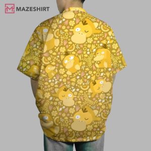 Psyduck Hawaiian Button Up Shirt (2)