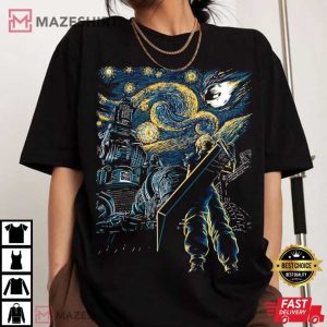 Final Fantasy 7 Starry Night Cloud Strife T Shirt (4)