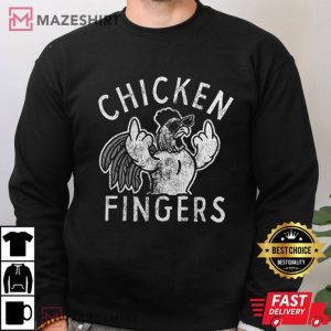 Chicken Middle Fingers Funny T Shirt (4)