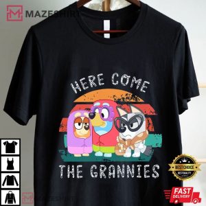 Bluey And Bingo Here Come The Grannies T Shirt (1)