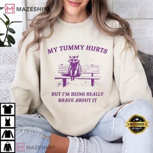 My Tummy Hurts Vintage Raccoon T Shirt (4)