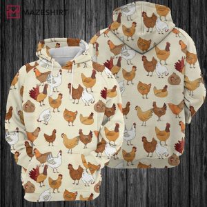 Chicken Family Chicken Lover 3D Hoodie (3)