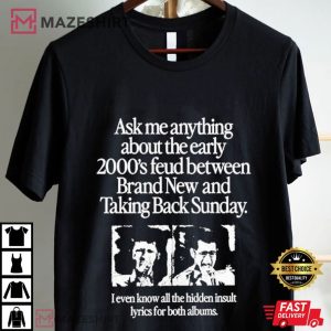 2000’s Feud Between Brand New And Taking Back Sunday T Shirt (1)
