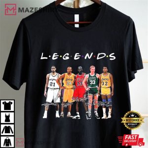 Tim Duncan Kobe Bryant Michael Jordan NBA Legends Signature T Shirt (1)