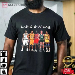 Tim Duncan Kobe Bryant Michael Jordan NBA Legends Signature T Shirt (2)