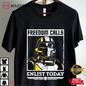 Freedom Calls Enlist Today Helldivers 2 T Shirt (1)