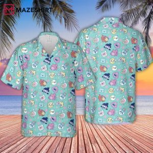 Adventure Time Floral Pattern Hawaiian Shirt