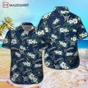 Milwaukee Brewers Floral Tropical Hawaiian Shirt