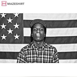 ASAP Rocky American Flag Black and White Flag ASAP Rocky American Flag Black and White Flag