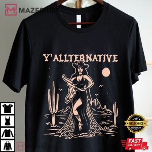 Y'allternative Cowgirl Art by El Ray T Shirt (1)