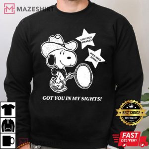 Snoopy Cowboy Got You In My Sights T Shirt (4)