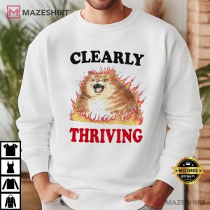 Clearly Thriving Cat T Shirt (4)
