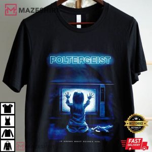 Poltergeist 1982 It Knows what Scares You T Shirt (1) Tee
