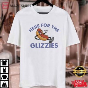 Here For The Glizzies 4th of July Retro Hog Dog T Shirt (1)