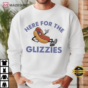 Here For The Glizzies 4th of July Retro Hog Dog T Shirt (2)