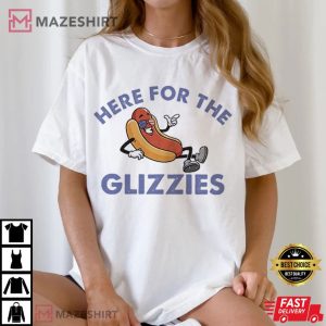 Here For The Glizzies 4th of July Retro Hog Dog T Shirt (4)
