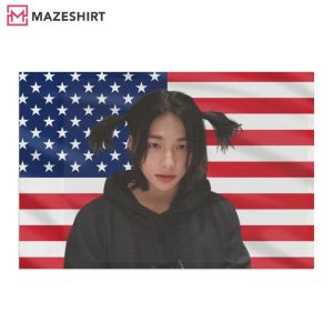 Stray Kids Hyunjin Pigtails American Flag