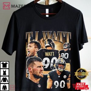 Vintage 90s TJ Watt Pittsburgh Steelers T Shirt (1)